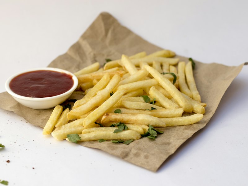 Fries and ketchup