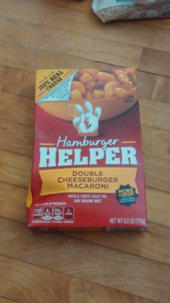 Hamburger Helper Double Cheeseburger Macaroni Value Size Pasta Meal package