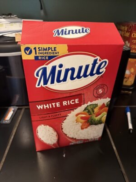 Minute Instant White Rice package