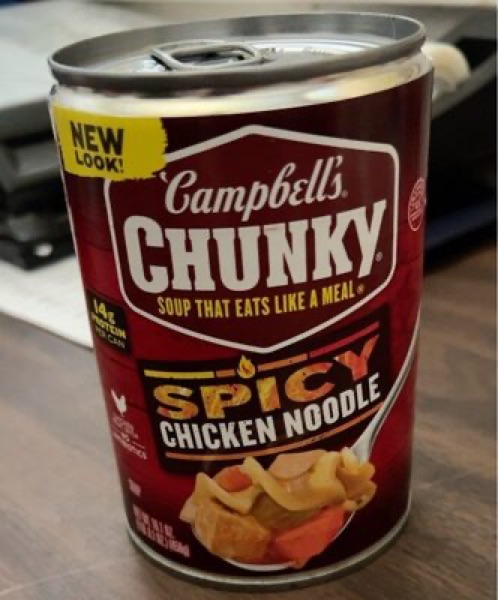 Campbell's Condensed Spicy Chicken Noodle Soup package