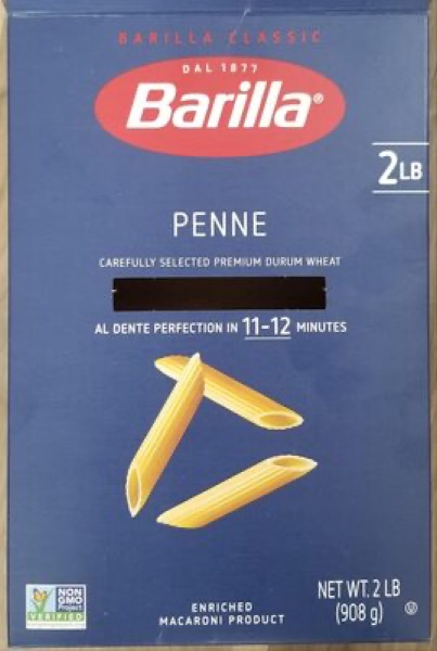 Barilla Penne Pasta package