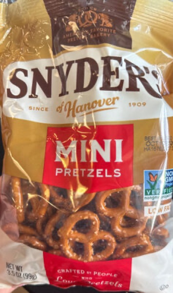 Snyder's of Hanover Mini Pretzels package